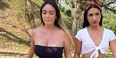 Farmer Harasses Girlfriend Leading Threesome