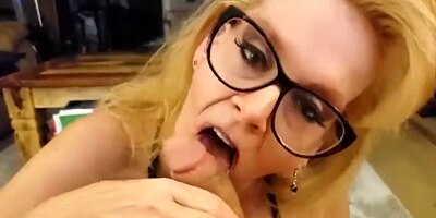TABOO MILF BIG BOOB THICK MILF STEP MOM TALKS DIRTY while giving BLOWJOB