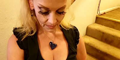 Big Boobs Blonde MILF Misses Cock Welcome Home Blowjob Swallows Load