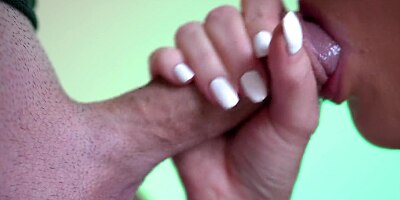 She Kneels Down and Sucks the Soul Out of Me (Cum in Mouth)