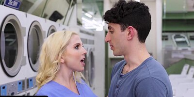 Blonde Step Mom & Step Daughter Take Turns Fucking Young Hard Stud - MYLF