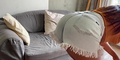 I discovered my stepsister masturbating alone at home and I couldn't help myself