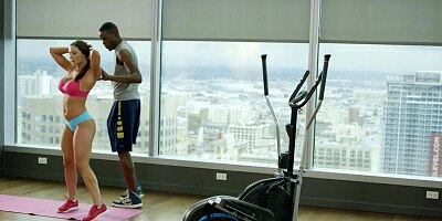 Blacked fitness babe Kendra Lust loves huge black cock