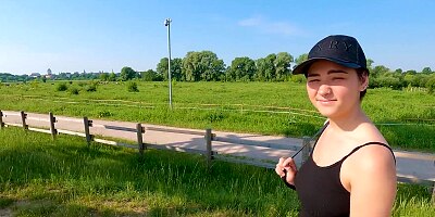 Risky Outdoor Blowjob on Observation Tower - MarLyn Chenel
