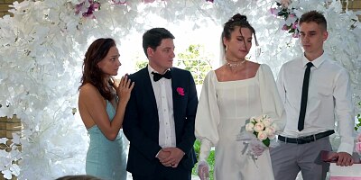 BRIDE4K. A real wedding anal fuck, Bride was nailed by a toastmaster