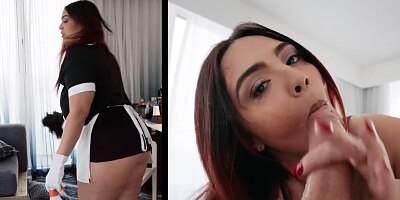 REALITY KINGS - Curvy Hotel Maid Scarlett Venom Takes Off Her Uniform & Gives Customer A Proper Fuck