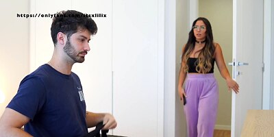 MY STEP SISTER CAUGHT ME SMELLING HER PANTYHOSE AND I EJACULATED IN HER PUSSY