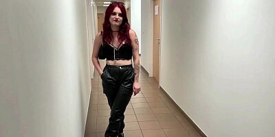 French Goth Cheats On Her Boyfriend In A Corridor And Toilet For Concert Tickets!
