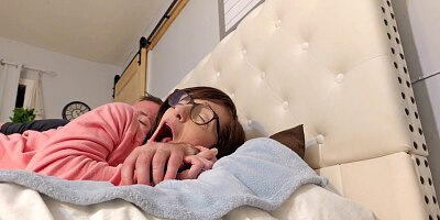 Sharing a bed with my Wife and Stepdaughter. BEST SNEAKY Threesome EVER. X2 CREAMPIE.