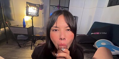 Cutetati, the tender 18yo Latina, returns for more cum in her mouth and practices new positions