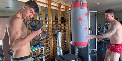 Slut AndreaLuxxx gets double penetrated at the gym - Brady Bud & Rauls Bud