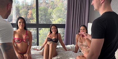 The Girls Don't Want to Leave the Hotel and Want a Threesome with the Workers