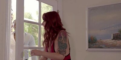 SHE WILL CHEAT - Red-Haired Babe Violet Monroe Fucks A Big Cock While Her Husband Is At Work
