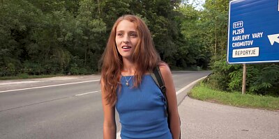 Public Agent Hitchhiking redhead loves my big dick