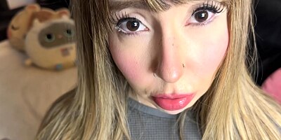 POV - Cutie Latina stepsis Caught Watching Hentai Gave Me a Sloopy Blowjob