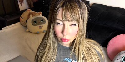 POV - Cutie Latina stepsis Caught Watching Hentai Gave Me a Sloopy Blowjob