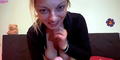 Hot Wife Sucks Cock and Shakes Her Big MILF Tits
