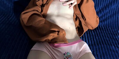 The hottest pussy rubbing and cum on roommate's kinky panties