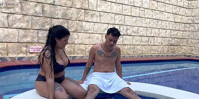I Invite My Cute Indian Stepsister To A Pool To Fuck Her Until She Reaches Orgasm
