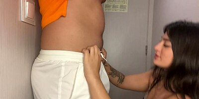 My friend suddenly comes to the hotel and ends up cumming in my ass