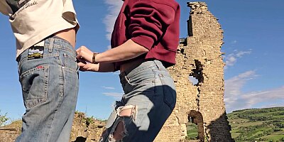 stranger cum in my throat after public blowjob - little arden