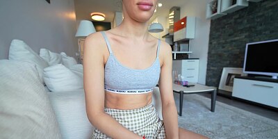 Strict Stepdad Fucks Stepdaughter In A Short Skirt Until Cum In Pussy