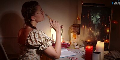 On Halloween Night I Accidentally Summoned a Lust Demon and She Fucked My Stepbrother - Kate Kravets