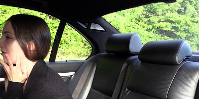 Fake Cop - Skinny Girl Trades Blowjob and Fuck for a Ride Home