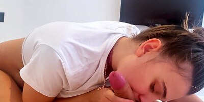 Horny Stepsister Came to Suck My Dick While Parents Were Away; Fucked Her Hard