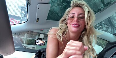 Bonnie Blue Picked Up And Fucked In Self Driving Tesla - Luke Cooper