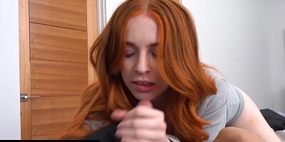 Sis Loves Me - Gorgeous Redhead Hottie Gags On Her Step Brother's Big Cock