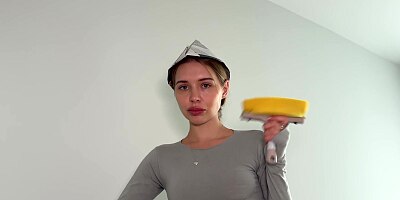 Student needs money. I tore her jeans on the ass and fucked her