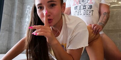 Sneaky cheating fuck next to my wife in shower