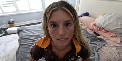 Slutty 18 Year Old Delivery Driver Got A Different Type Of Package