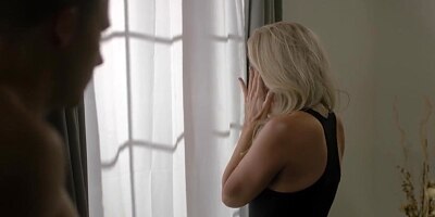 FAMILY SINNERS - Blonde Milf Finds Relief In Her Stepson's Big Cock As She Rides It Beautifully