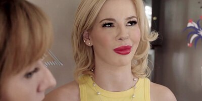 Cock Hungry Bella Rose Steals Daphne Dare's New Friend's Cock for 4th of July Creampie