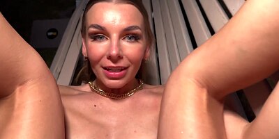 DEBT4k. Young debtor showed a collector what real squirt is