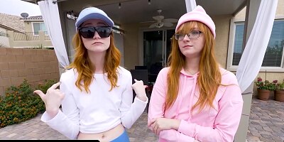 Swappz - Cute Ginger Stepdaughters Scarlet Skies & Amber Stark Bang Their Perv Stepdads