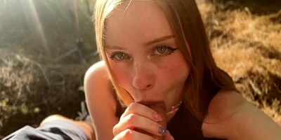 Horny Schoolgirl got Lost in the Forest and is ready to do anything to get out