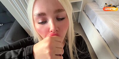 My dick drowned in her saliva. Big ass step sister enjoys jumping on a big dick.