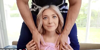 MOFOS - Tiny Sia Lust Gets Her Pussy Rocked By A Large Man Leaving Her Begging For More