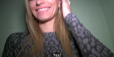 PublicAgent Tall blonde fucks for money