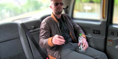 FemaleFakeTaxi Messy facial for busty driver