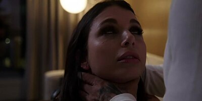 Tonights Girlfriend Ivy LeBelle straps on a saddle for client