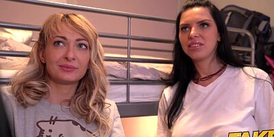 Fake Hostel Russian girls in trouble with visa inspector