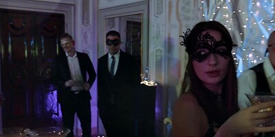 VIXEN Sonya & Liya attend exclusive masquerade sex party