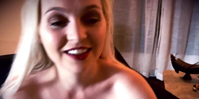 Gorgeous hot wife talks about new boyfriend while being fucked by cuckold husband, cum on ass