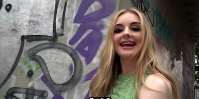 Public Agent Blonde Brit Babe POV Blowjob and Fucked Outside