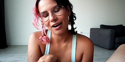 Blow job with huge cock