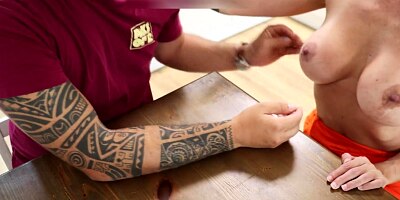 Spanish teacher shows me her big perfect boobs